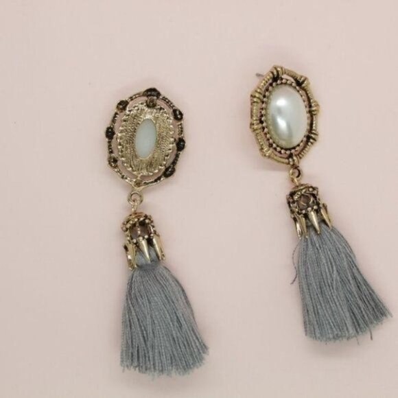 Gold-Tone earrings Imitation Pearl drop earrings - Picture 3 of 6